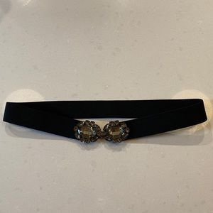BCBGMaxAzria Rhinestone Belt with elastic band